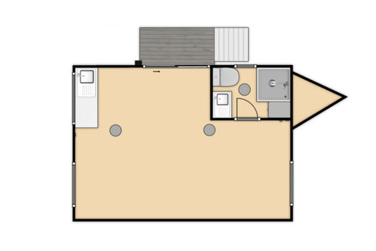 5.9m Expanding Mobile Cabin / Tiny Home